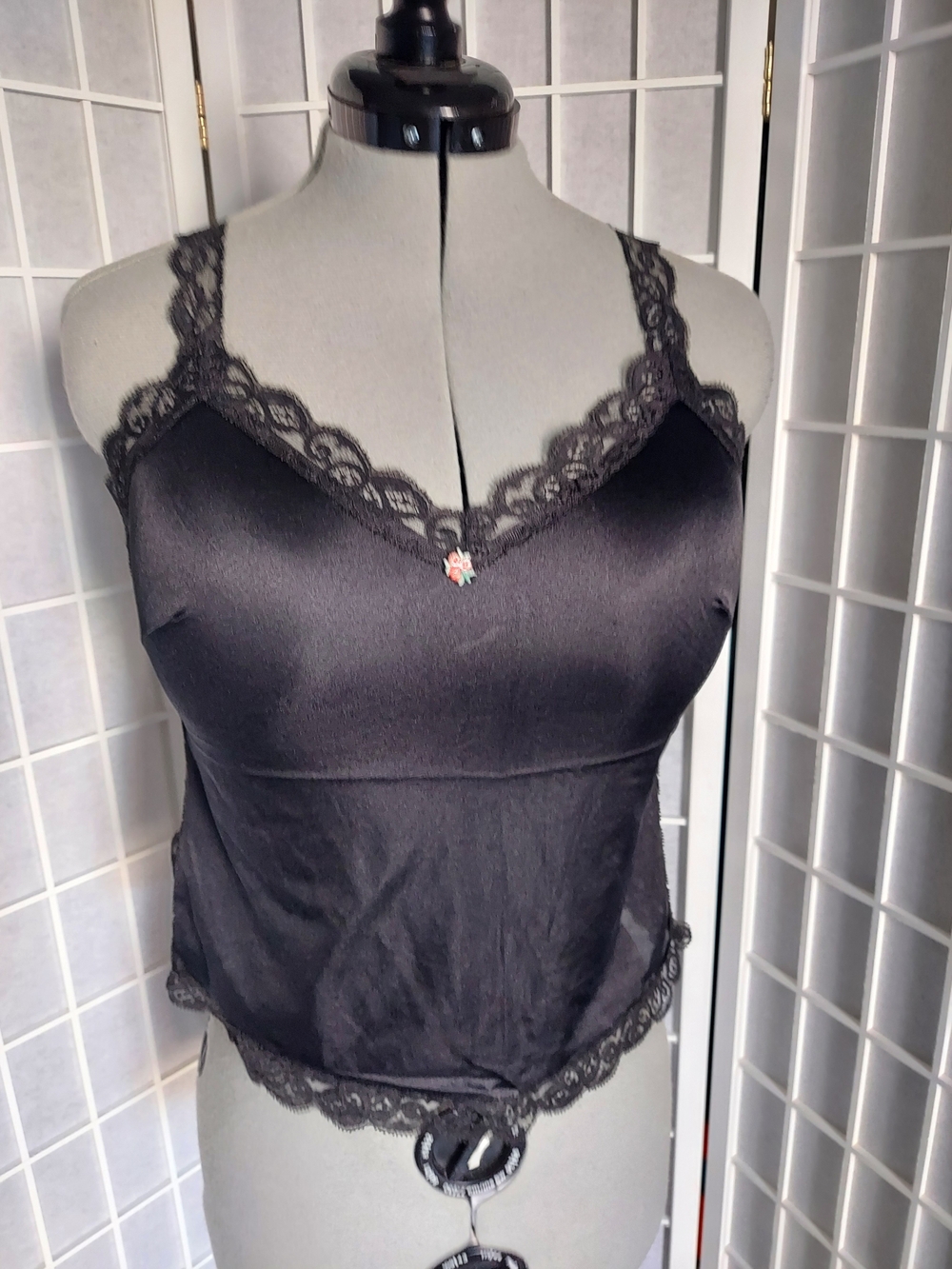 Olga Black Satin-Look Camisole